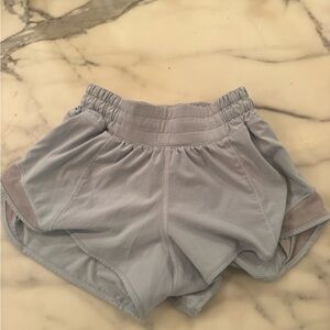 Lululemon light blue Hotty hot shorts